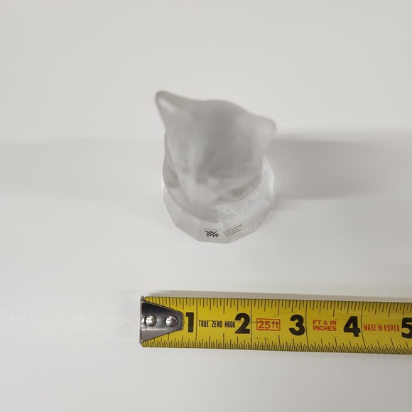 WMF Collection Germany Cat Lead Crystal Sculpture Mini 4" Vintage - Picture 7 of 8